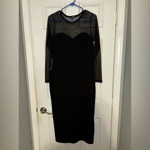 Black Mesh Sheath Dress - Fashion Nova Plus Size